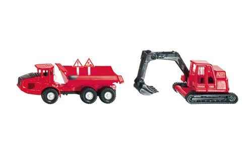 Siku 1648 - Dumper mit Bagger (farblich sortiert) Preisvergleich