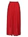 Choies Women's Red/Black/Green Casual Plain High Waist Chiffon Midi Skirt