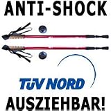 Nordic Walking Stöcke Trekking Nordicwalking Ski Top ! rot