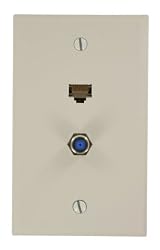 QuickPlate CAT 5e, 2 Gang Wallplate, Ivory, 5EA20-S2