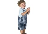 Oshkosh Navy Plaid Shortalls