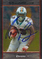 Ronnie Brown, Miami Dolphins, 2007 Bowman Chrome Autographed Card