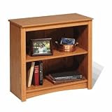 Sonoma Contemporary Oak Finish 2-Shelf Bookcase