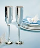 Classic Styling Interlocking Heart Stem Toasting Goblets - 2 flutes per package