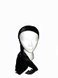 EUGENIA KIM Sonia Pleated Silk Headband in Black
