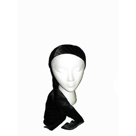 EUGENIA KIM Sonia Pleated Silk Headband in Black