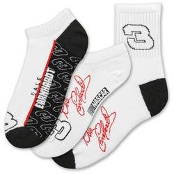 Buy For Bare Feet Dale Earnhardt Mens Socks - 3 Pack - Dale Earnhardt Large