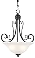 Hardware House 544890 Tuscany 18-1/2-Inch by 23-Inch Chandelier Textured Black
