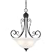 Hardware House 544890 Tuscany 18-1/2-Inch by 23-Inch Chandelier Textured Black