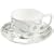 Vinea Fine Bone China Rimmed Gun Metal 250ml Teacup & Saucer