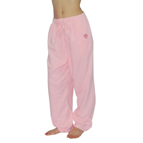 Womens NFL Chicago Bears Polar Fleece Thermal Sleepwear / Pajama Pants - Pink (Size: L)
