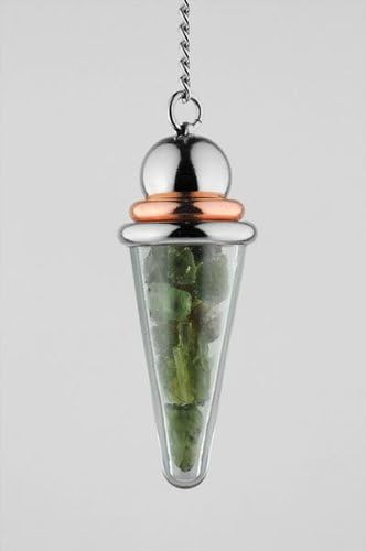 Moldavite Pendulum with Copper Energy Ring