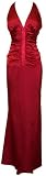 Ruched Satin Halter Dress Crystal Back Holiday Party Cocktail Formal Gown Bridesmaid