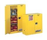 Justrite Flammables Safety Can Storage Cabinets with Sure-Grip EX Handles, 60 gal.; Two doors; Self-closing