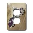 Light Switch Cover Picturing Picturing Harley-Davidson Motorcycle - 2 plug outlet cover
