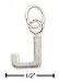 Sterling Silver Fine Lined Letter J Charm