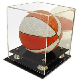 BCW Deluxe Acrylic Mini Basketball Display - With Mirror - Sports Memoriablia Display Case - Sportscards Collecting Supplies