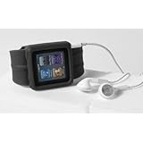 Silicone Protective Wrist Watch Band for Apple iPod Nano (6th Gen.) - Black by Nanotch LLC