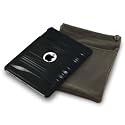 APPLE IPAD 3 PC EXECUTIVE ACCESSORY PACK - BLACK ETCHED WAVES  PATTERN HYBRID CASE, SCREEN PROTECTOR, GREY POUCH PART OF THE QUBITS  ACCESSORIES RANGE
