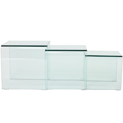 East End Imports 3 Piece Glass Nesting Tables East End Imports 3 Piece Glass Nesting Tables