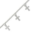 9" Anklet with Cross Charms