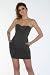 Carmin Rocker Style Sexy Gray Metal Studded Zipper Dress