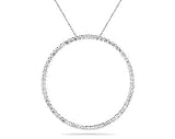 1.00ctw Diamond Circle Pendant in 14K White Gold