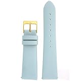 Watch Band Blue Satin Fabric with Leather lining