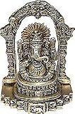 ShalinCraft India Statue Sculpture of Ganesha Made in Brass 3 x 1.5 x 4