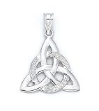 14k White Celtic Pendant