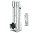 Kamingarnitur / Kaminbesteck 5 tlg. aus Glas und  Edelstahl von Blomus - Modell Chimo