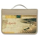 Footprints Canvas Bible Cover - Large by Large