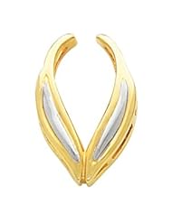 14K Yellow Gold /White Gold Enhancer Two Tone Pendant Enhancer