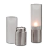 Kerzenständer: 2 Teelichthalter 18/8 Edelstahl mit satiniertem Glas picture 31yW9ZVW9EL. SL160 Kerzenständer: 2 Teelichthalter 18/8 Edelstahl mit satiniertem Glas