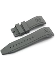SR Grey Silicon Rubber 22mm Watch Strap
