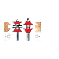 Freud 99-269 Entry and Interior Door Cove and Bead Style Router Bit System 1-3/4-and-1-3/8-Inch Doors, 1/2-Inch Shank with TiCo Hi-Density Carbide, 2-Piece