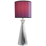LumiSource Iconic Table Lamp with Porcelain Base, Silver and Blue