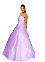 Ballkleid Flieder mit Stickereien