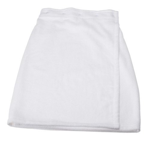 Luxury Hotel / Spa Collection - Gentleman's White Terry Wrap, 100% Genuine Turkish Cotton, size: universal