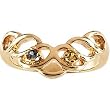14K Yellow or White Gold Mother's Ring - 2 Stone