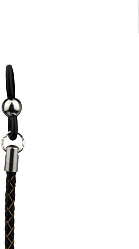 Black Braided Leather Glasses Lanyard Cord Chain Holder Strap