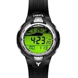 UV/Temp Sensor, Silver & Black Case, Black PU Band