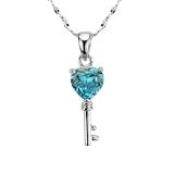 31yWYpE3MoL. SL160  Aquamarine Cubic Zirconia 3.6ct Heart Key Platinum Overlay