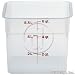 Cambro 6 qt. Translucent CamSquare Food Storage Containers, 6/PK, Translucent, 6SFSPP-190