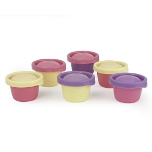 The First Years 6 Pack Ziploc Snack Cups, 4.5 Ounce