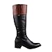 REFRESH ALTO-03 Women's Low Heel Side Zip Knee High Simple Comfort Riding Boot
