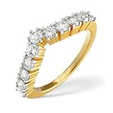 Image of 18ct Gold 0.70ct Diamond Wishbone Ring