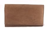Very Soft Large Mushroom coloured Leather Purse from Dominique