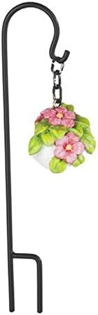 Miniature Hanging Pink Potted Flower Figurine - Easter Garden Fantasy by Ganz