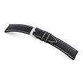 RIOS1931 Uhrenarmband Echt Bueffel Schwarz Bandanstoss 20 mm